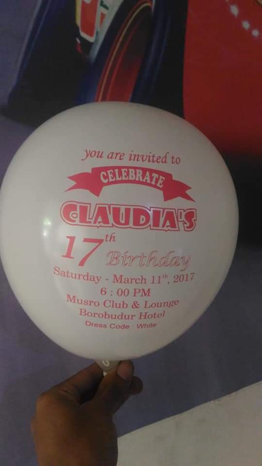 Balon sablon undangan